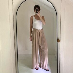 Blossom Wide Leg Belted Trousers Size 2